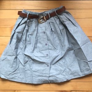 Grey Midi Skirt ModCloth